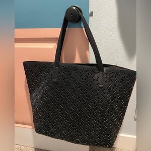 Black Laser-Cut Tote Bag - Women's Everyday Carry